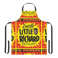 An apron with the text "Little Richard Rock N Roll Mega Legend" and iconic imagery associated with the legendary musician.