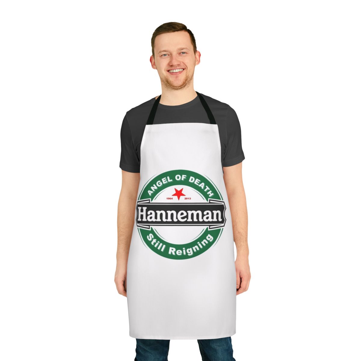 Tribute to Rock Star Musician Apron with Guitar and Music Motif