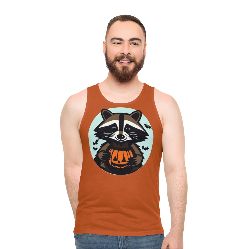 Trick Or Trash Raccoon Unisex Halloween Tank Top