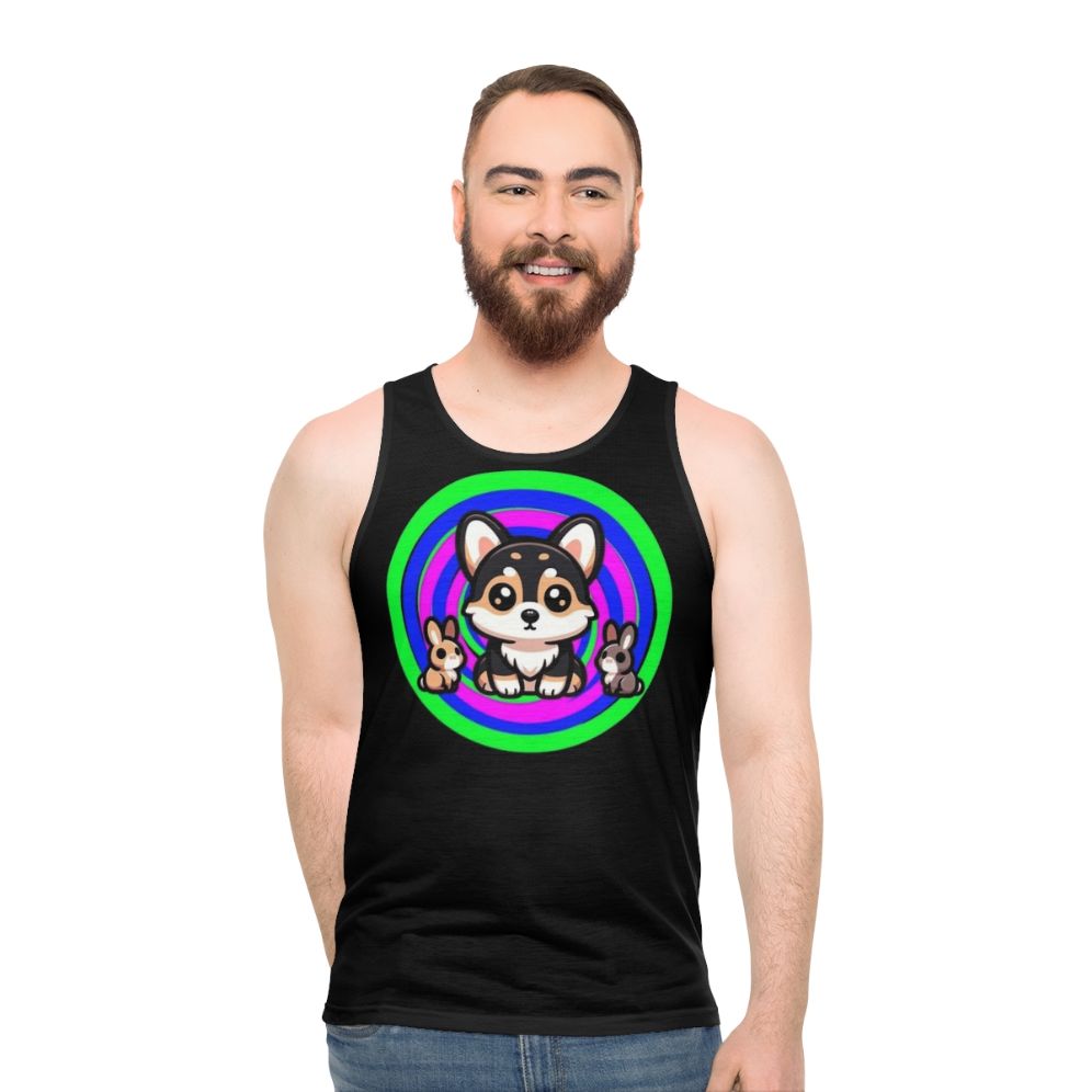 Tricolor Corgi Unisex Tank Top