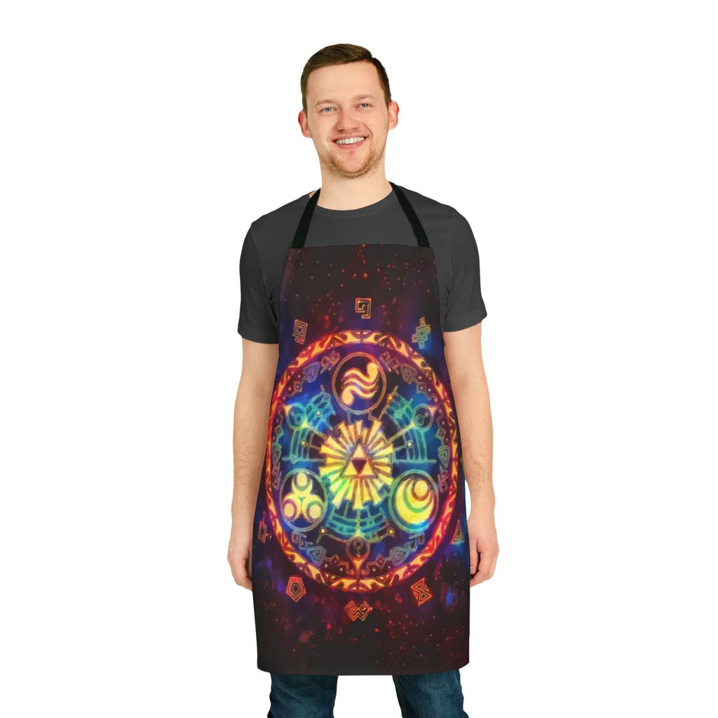 Triforce-Inspired Space-Themed Apron for Gamers