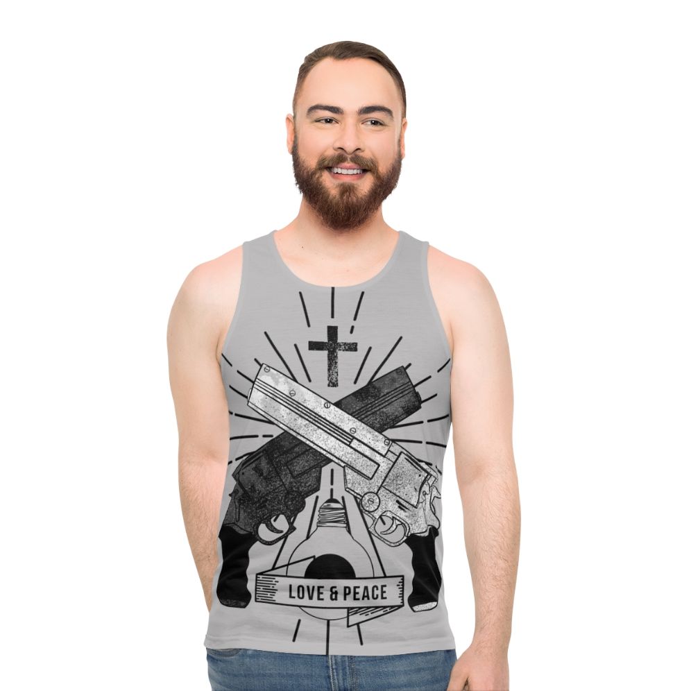 Trigun "Love and Peace" Anime Unisex Tank Top