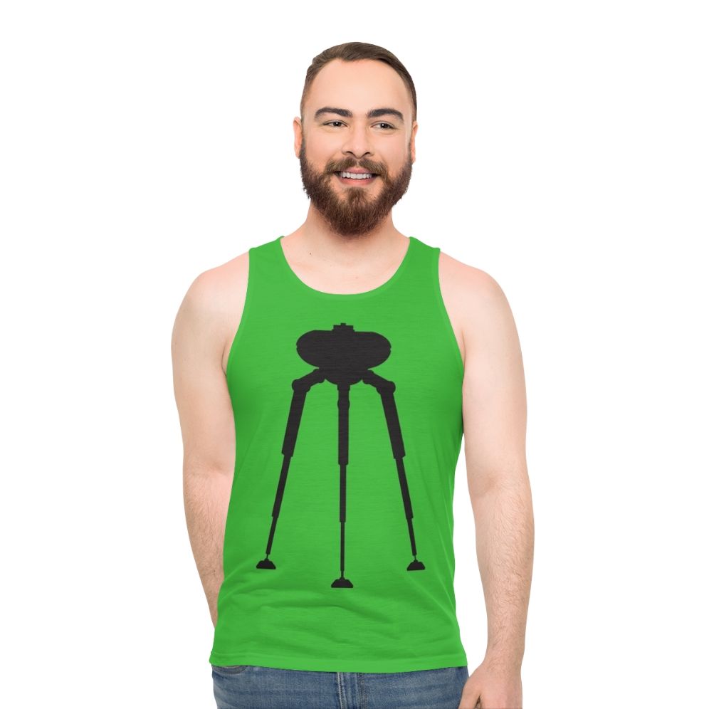 Tripod alien science fiction unisex tank top