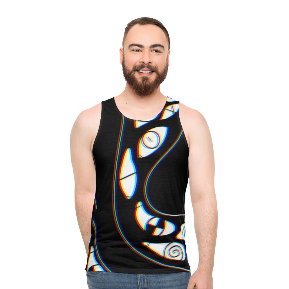 Trippy 3D eye unisex tank top