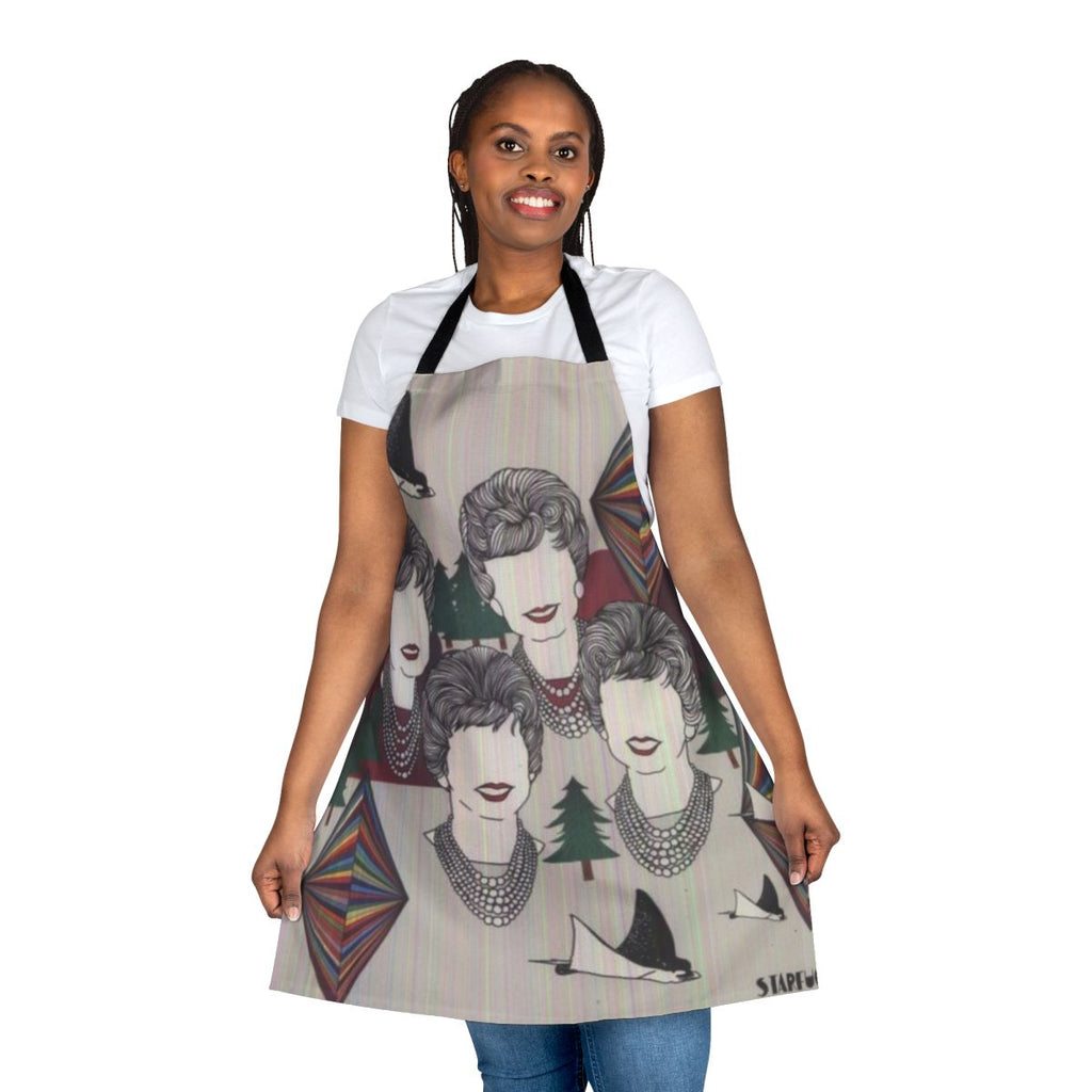 Trippy, colorful album cover design apron inspired by STRFKR's music