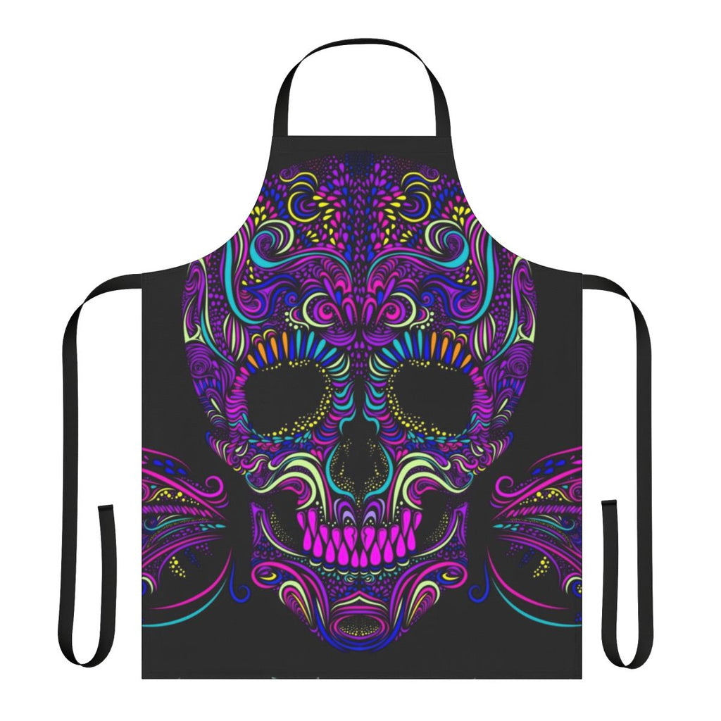 Trippy and psychedelic apron design inspired by the innovative electronic music of Aphex Twin