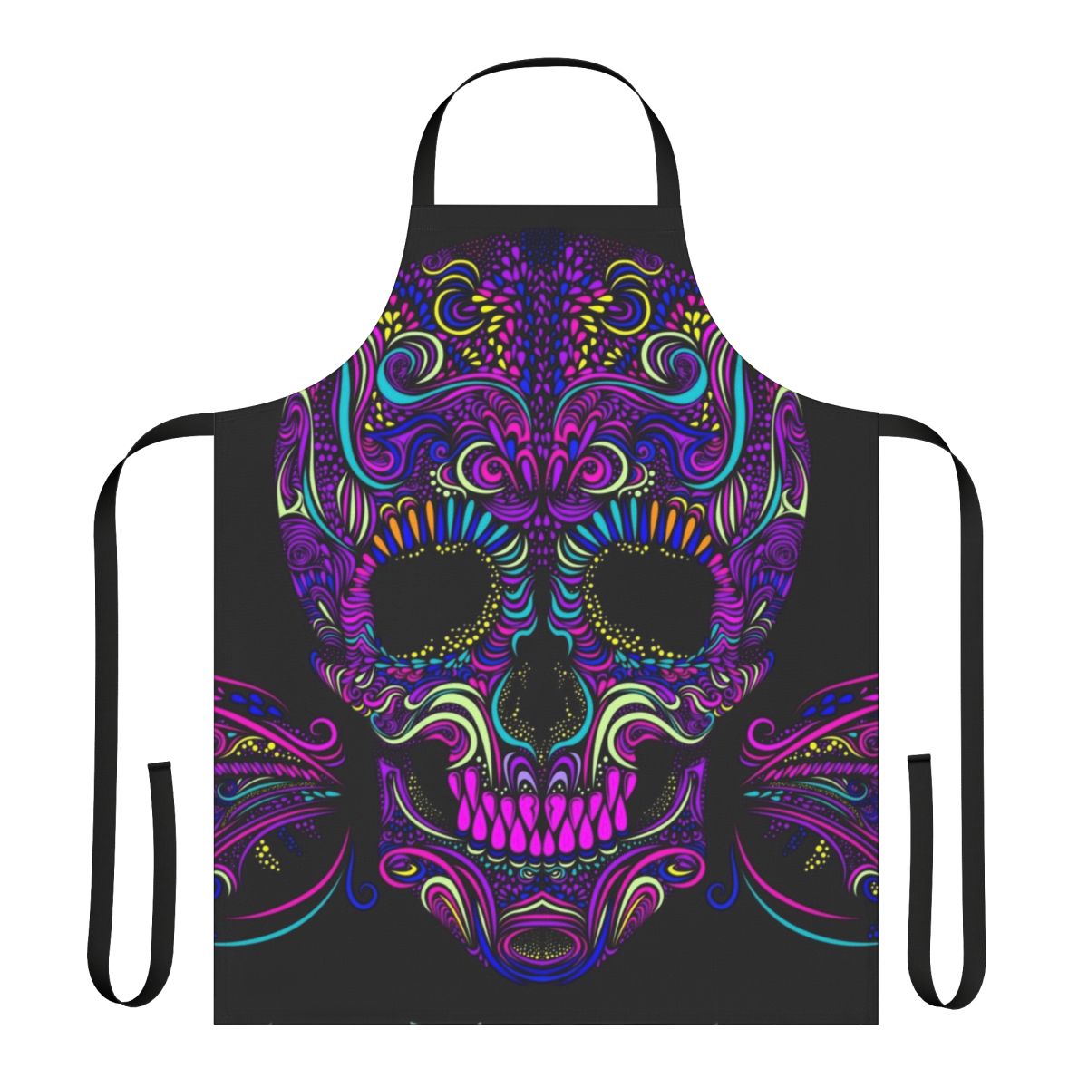 Trippy and psychedelic apron design inspired by the innovative electronic music of Aphex Twin