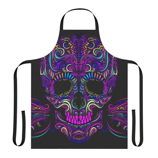 Trippy and psychedelic apron design inspired by the innovative electronic music of Aphex Twin