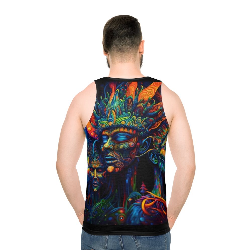 Trippy psychedelic DMT elf unisex tank top