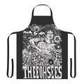 Colorful psychedelic pattern apron inspired by the music of Thee Oh Sees