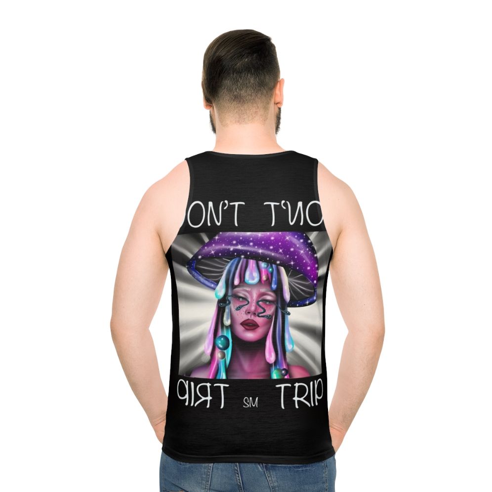 Trippy psychedelic mushroom hippie unisex tank top