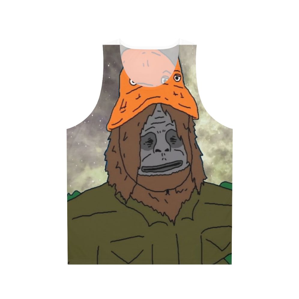 Trippy Sasquatch Tank Top with Big Lez Show Design