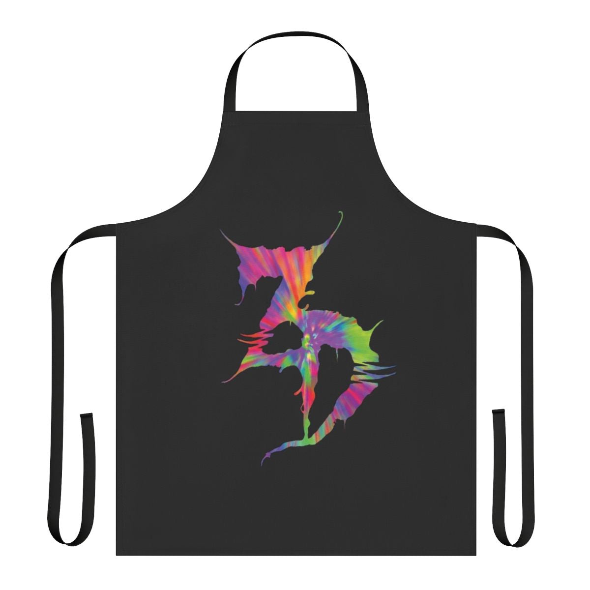Zeds Dead-inspired tie-dye apron with psychedelic pattern for electronic dance music fans