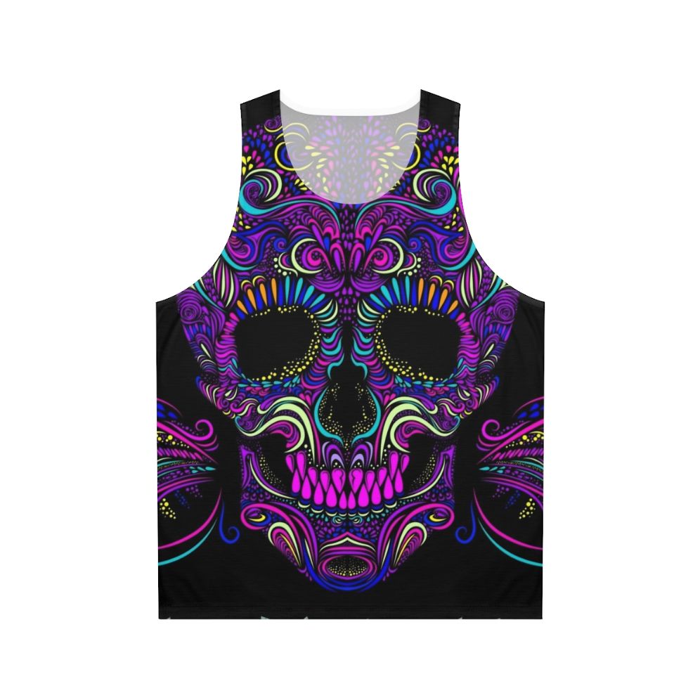 Trippy Unisex Tank Top with Aphex Twin and Crystal Castles Inspired Design