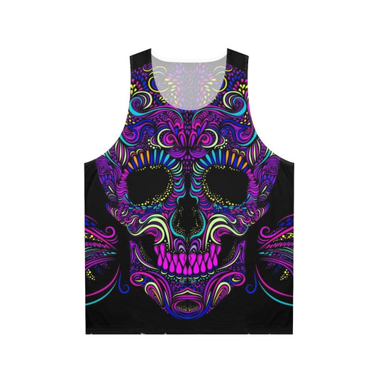 Trippy Unisex Tank Top with Aphex Twin and Crystal Castles Inspired Design