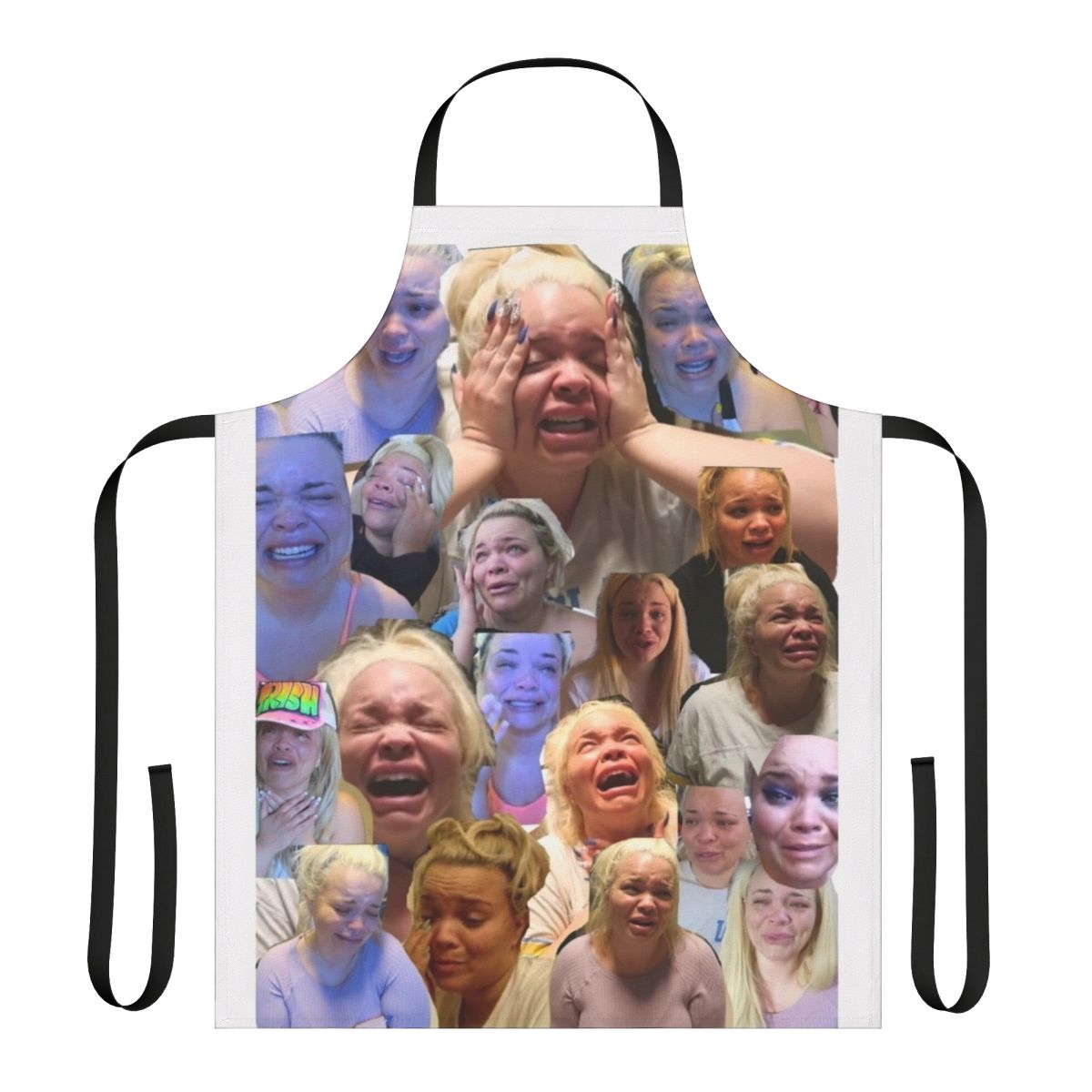 Trisha Paytas-Inspired Apron with Crying Meme Design