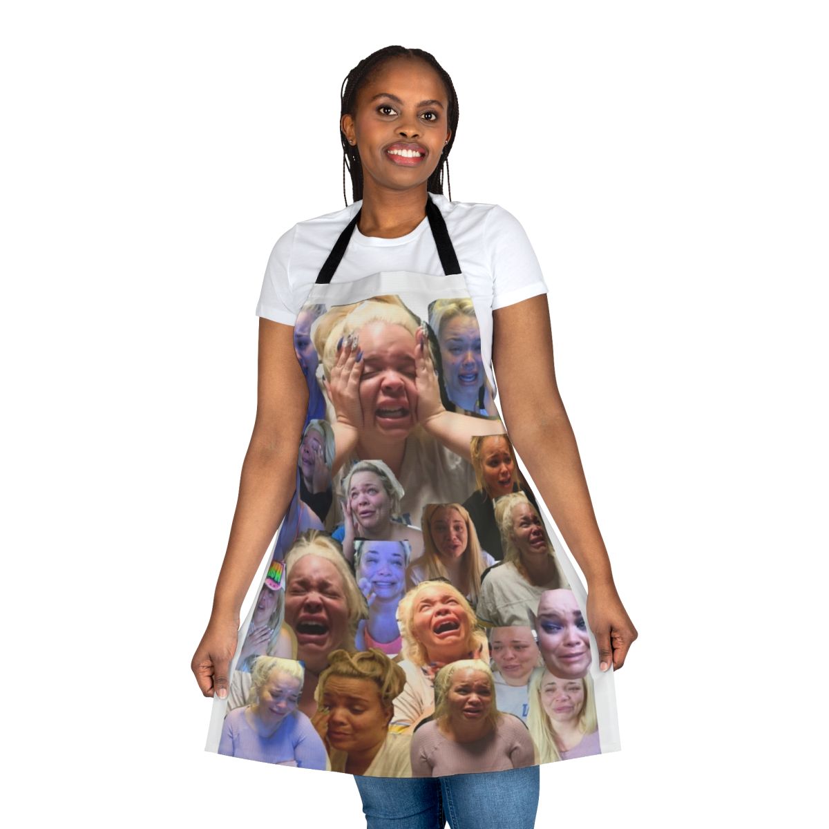 Trisha Paytas-Inspired Apron with Crying Meme Design