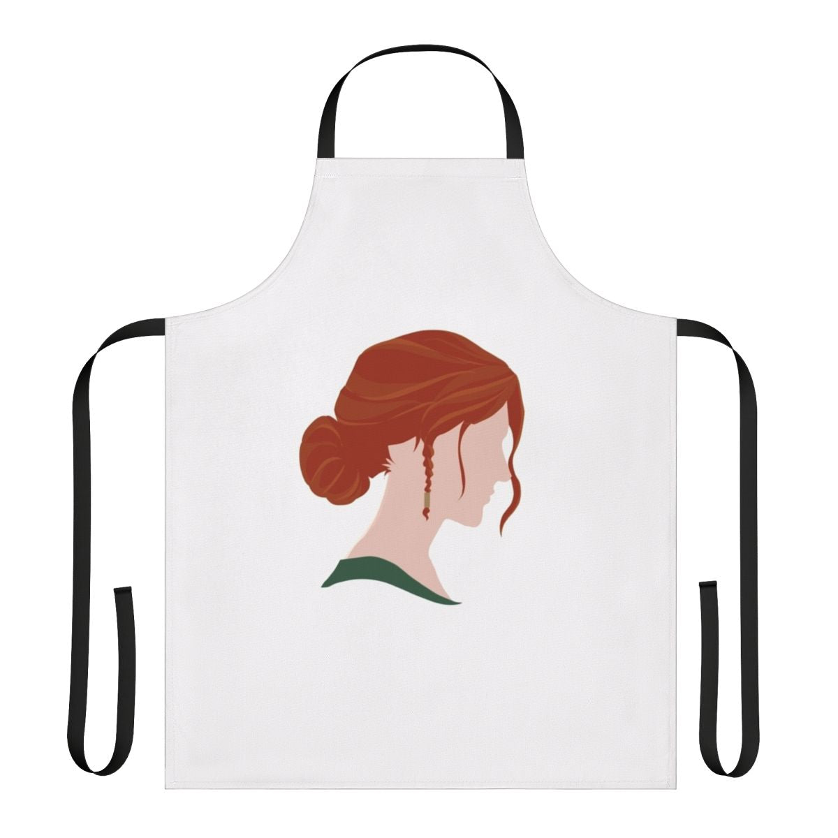 Triss Merigold inspired apron featuring characters and symbols from the popular video game, The Witcher.