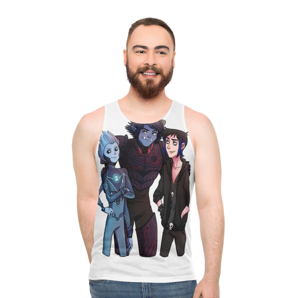 Trollhunters Unisex Tank Top featuring Jim Lake Jr., the troll hero