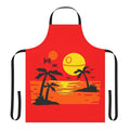 Tropical beach party themed apron for summer vacations