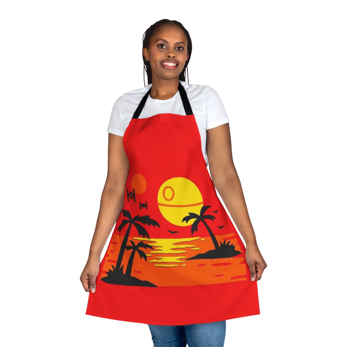 Tropical beach party themed apron for summer vacations