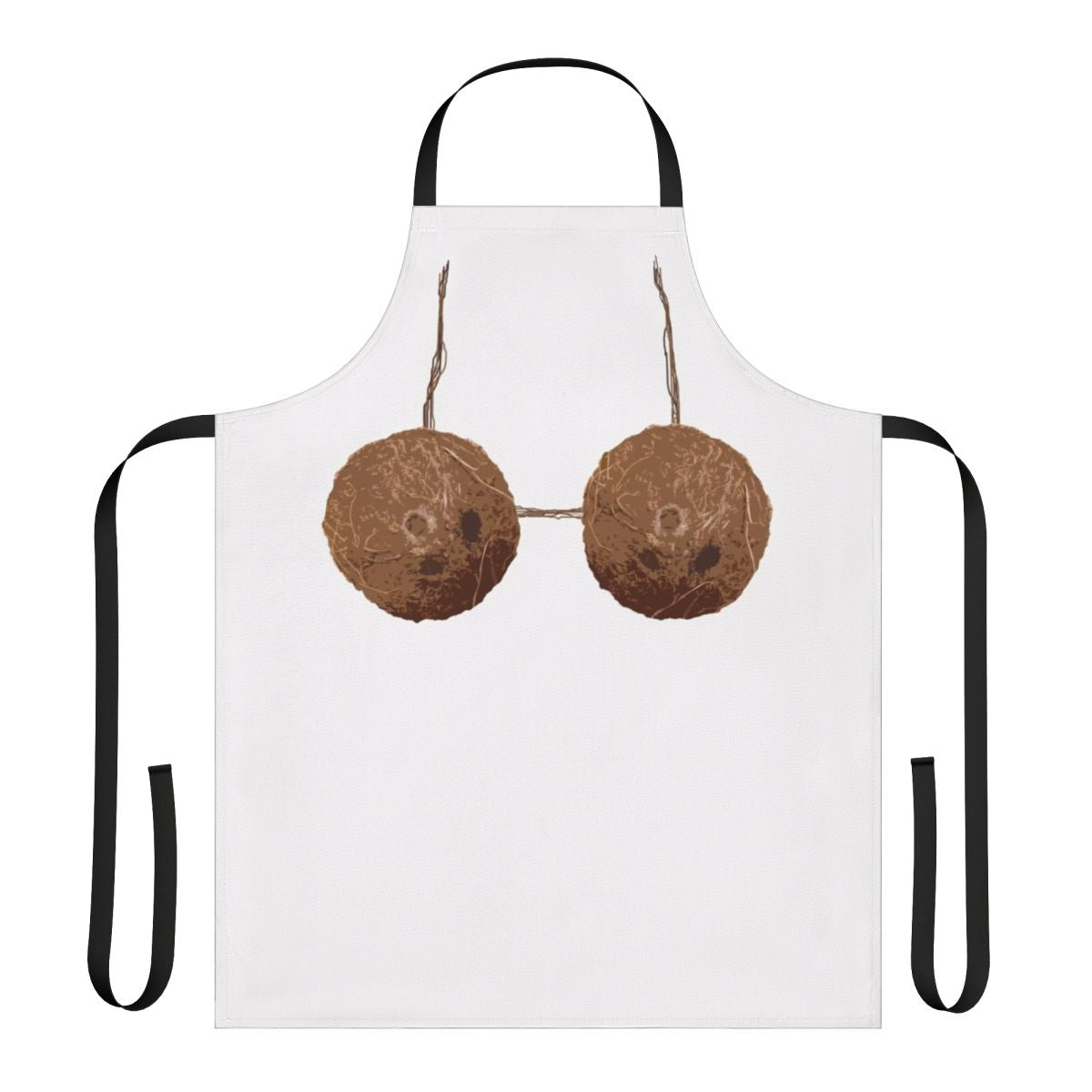 Coconut bra-inspired tropical apron for beach, pool, or party