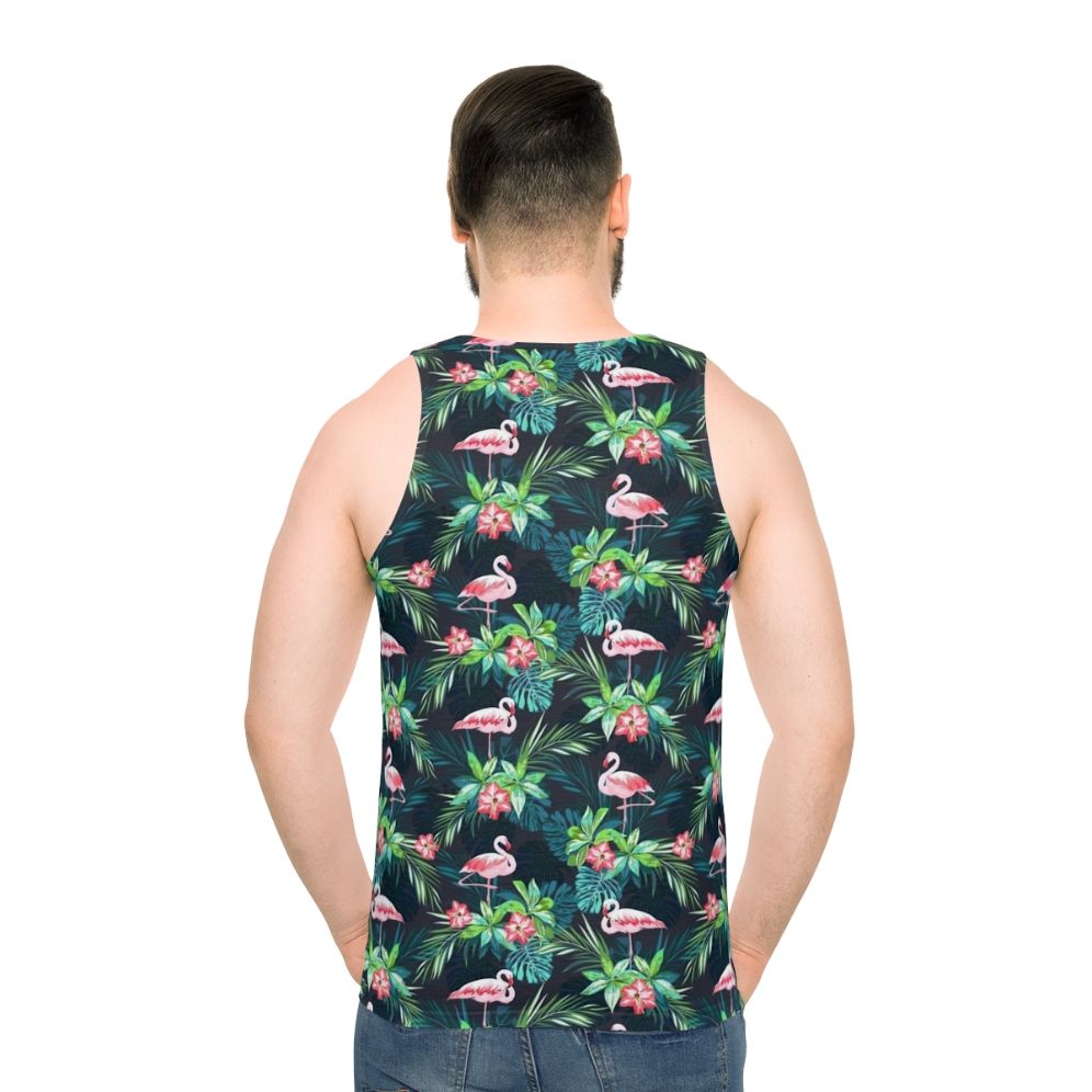 Tropical flamingo unisex tank top