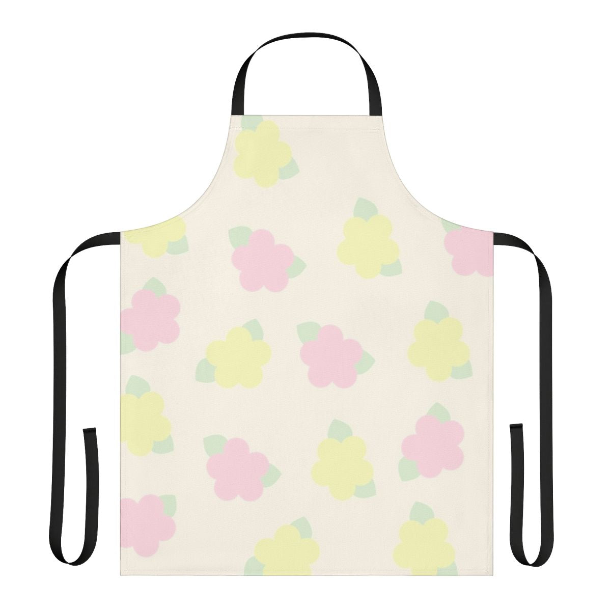 Tropical floral pattern apron with Pokemon Alola region-inspired design