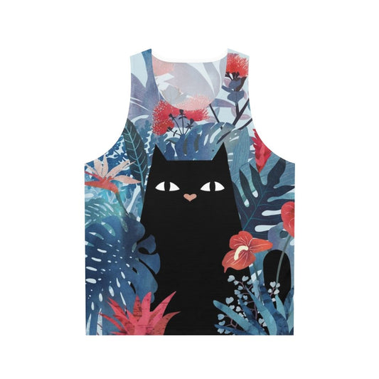 Tropical floral unisex tank top