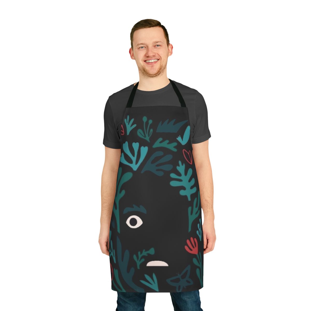 Guava Island Inspired Apron with Tropical Fruit and Music References