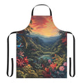 Tropical landscape nature print on a high-quality apron