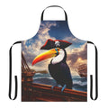 Pirate toucan digital art printed on a high-quality apron