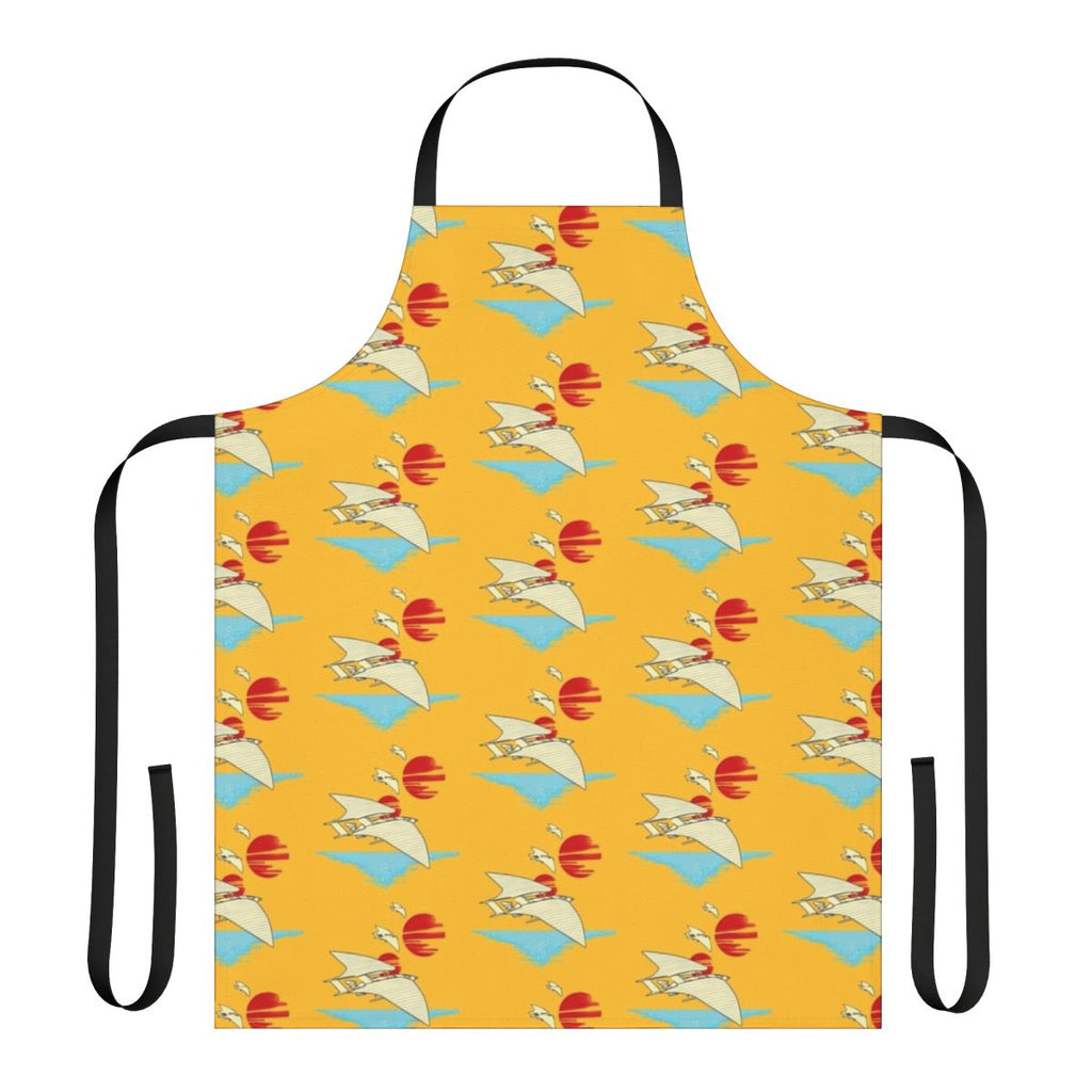 Tropical Star Wars-inspired apron featuring designs inspired by Lando Calrissian, Han Solo, and the Millennium Falcon