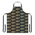 Tropical tie dye apron featuring the KISS band logo
