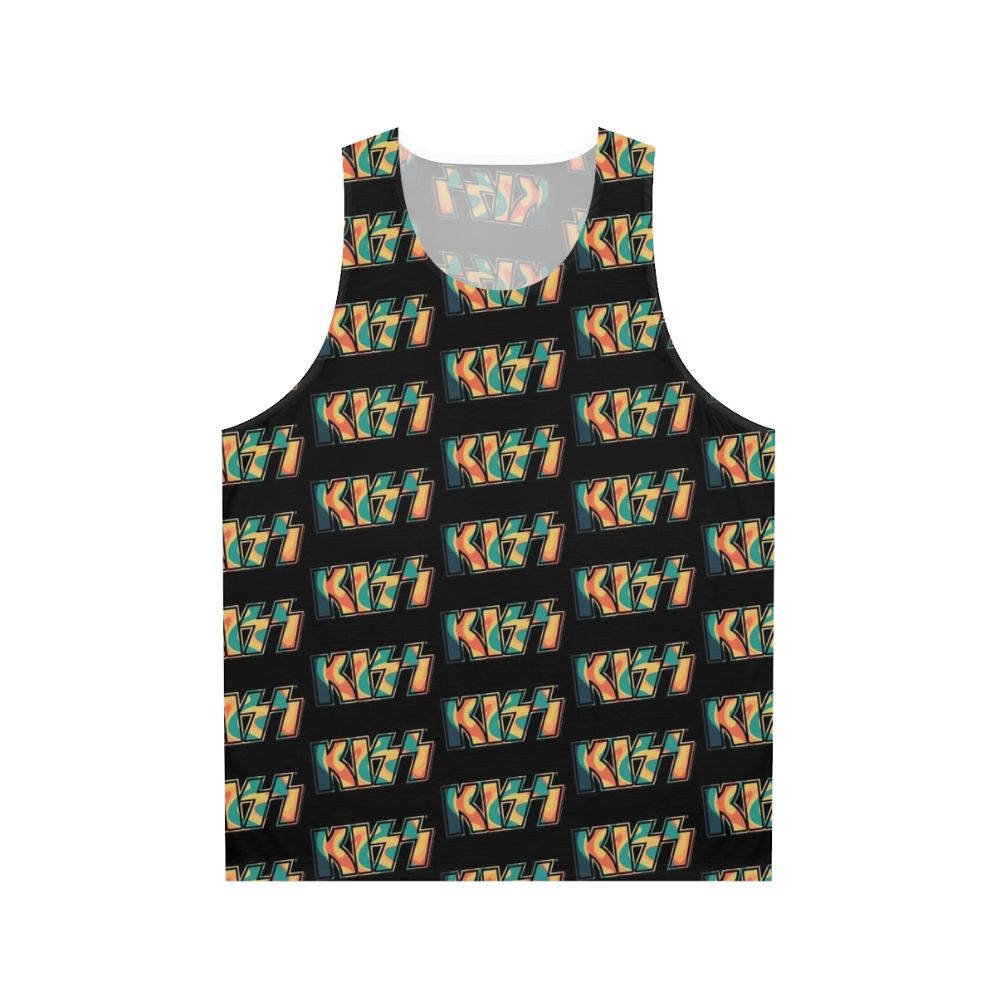 Tropical Tie Dye Kiss The Band Logo Unisex Tank Top