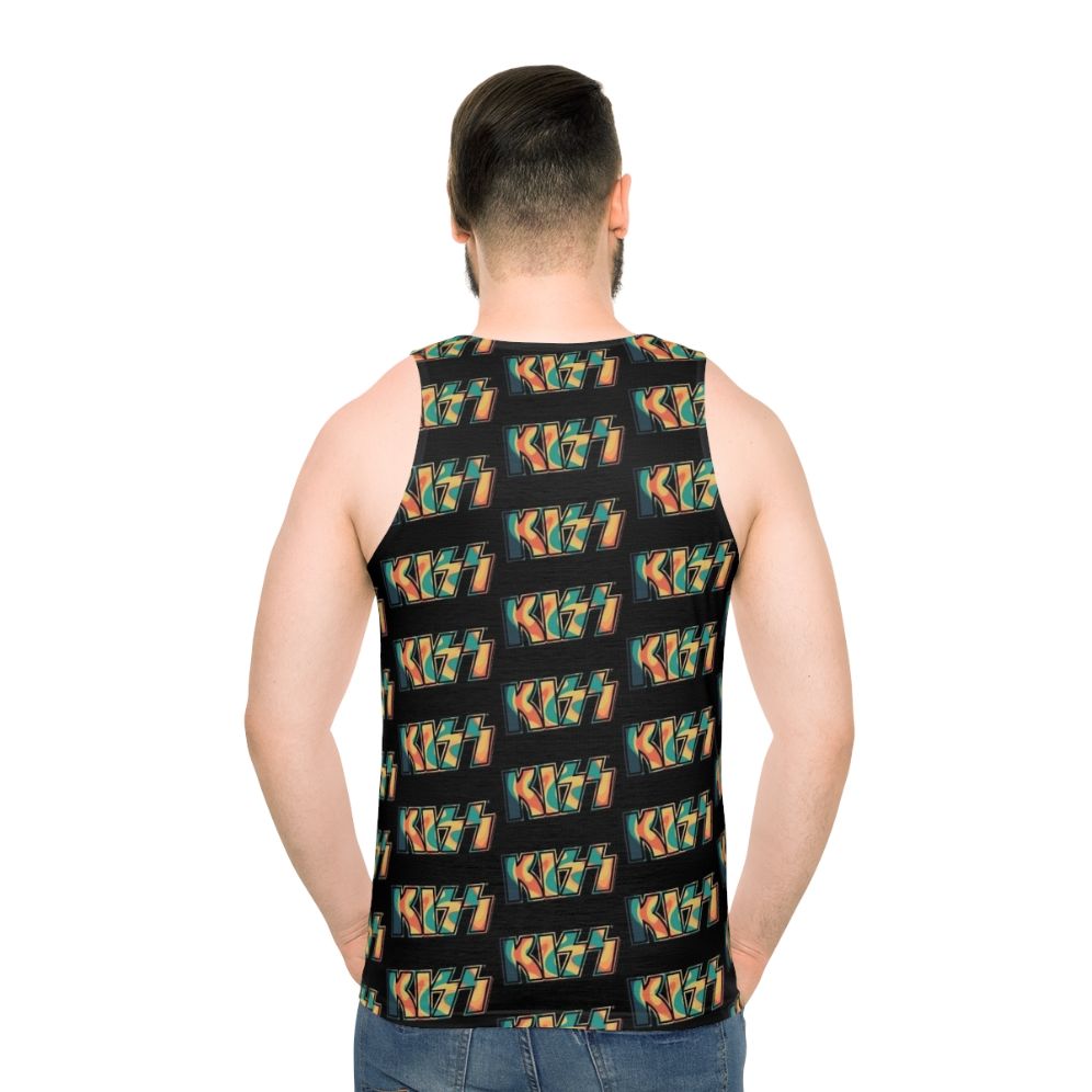 Tropical Tie Dye Kiss The Band Logo Unisex Tank Top