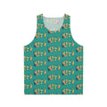 Tropical Tie Dye Kiss The Band Logo Unisex Tank Top