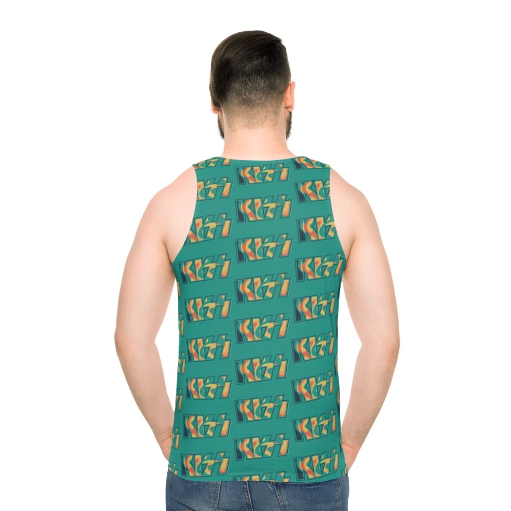 Tropical Tie Dye Kiss The Band Logo Unisex Tank Top