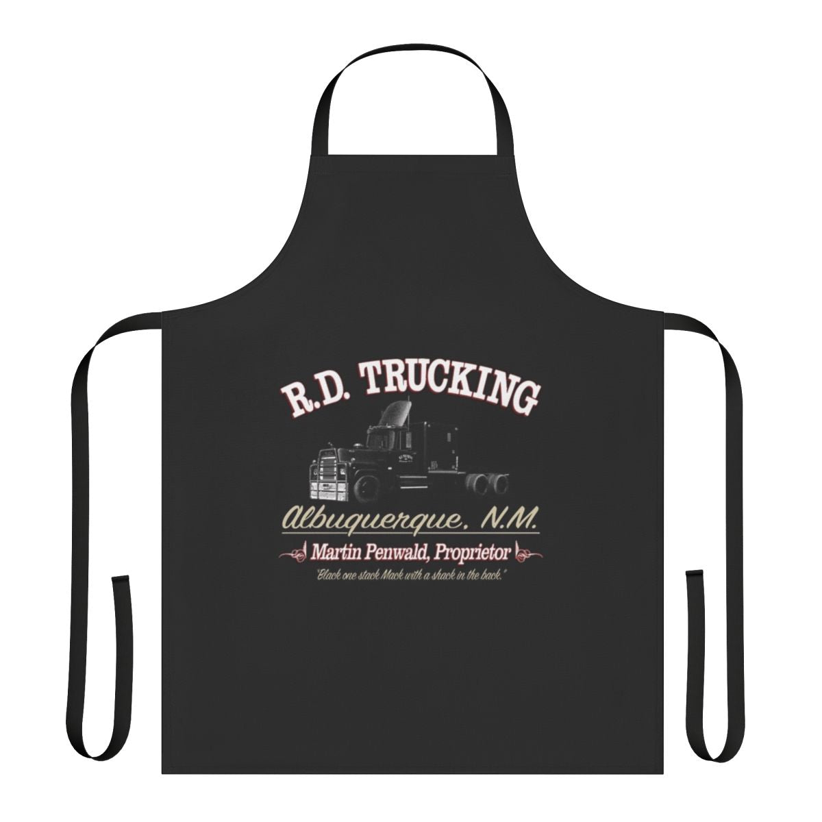 Truckers' Custom Apron with Focus on Trucking and Tough Jobs