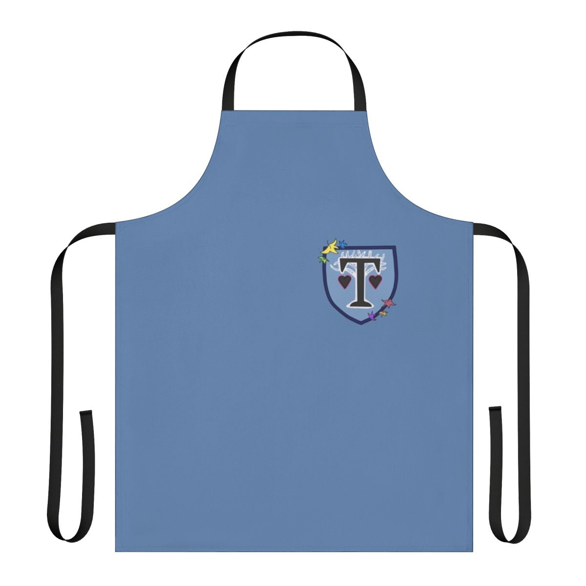 Truham Grammar inspired Heartstopper leaves design printed on a durable apron.