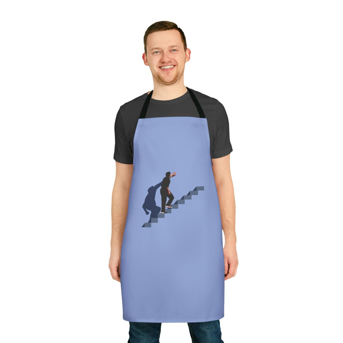 Truman Show inspired apron featuring movie imagery and references