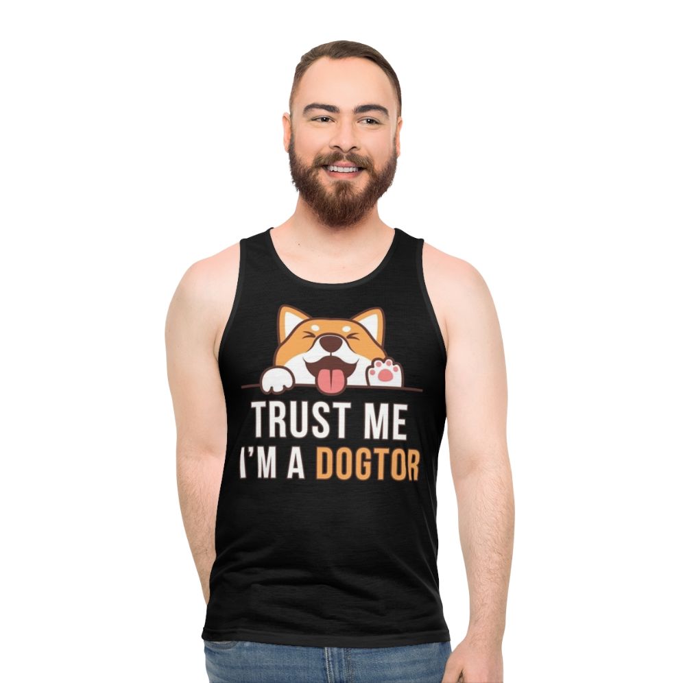 "Trust Me I'm a Dogtor" Funny Doctor Vet Unisex Tank Top