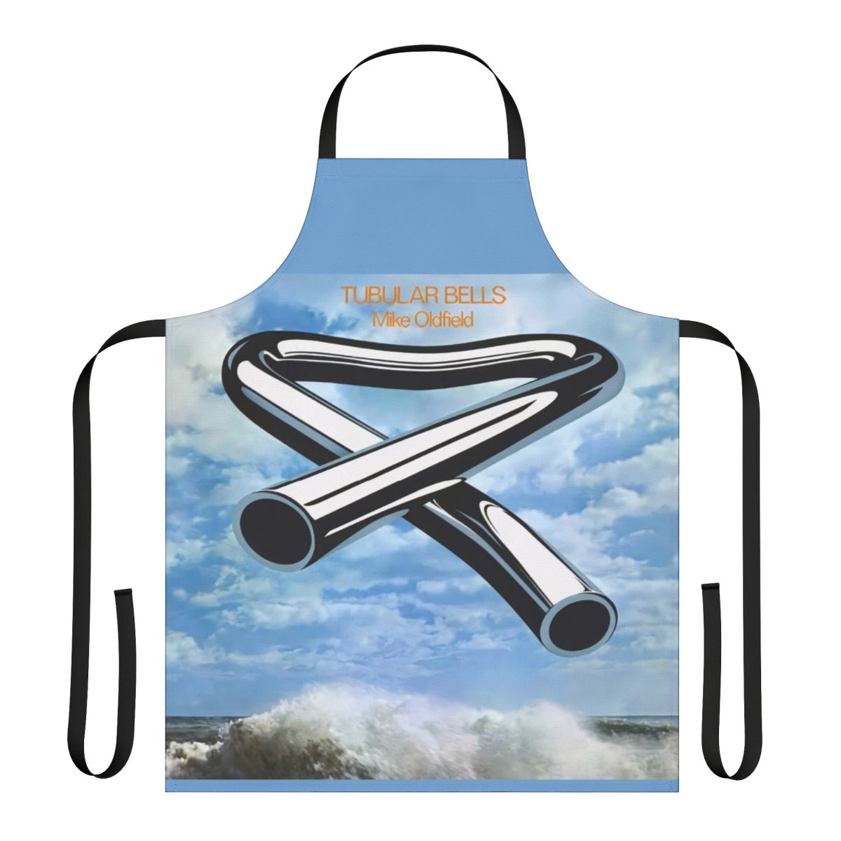 Tubular Bells-inspired retro apron featuring the classic album cover art