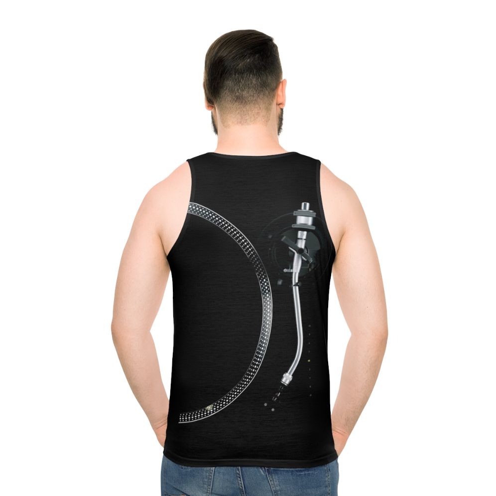 Turntable tone arm and platter unisex tank top