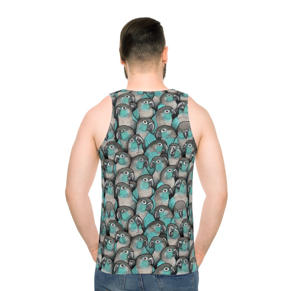 Turquoise green cheeked conure unisex tank top