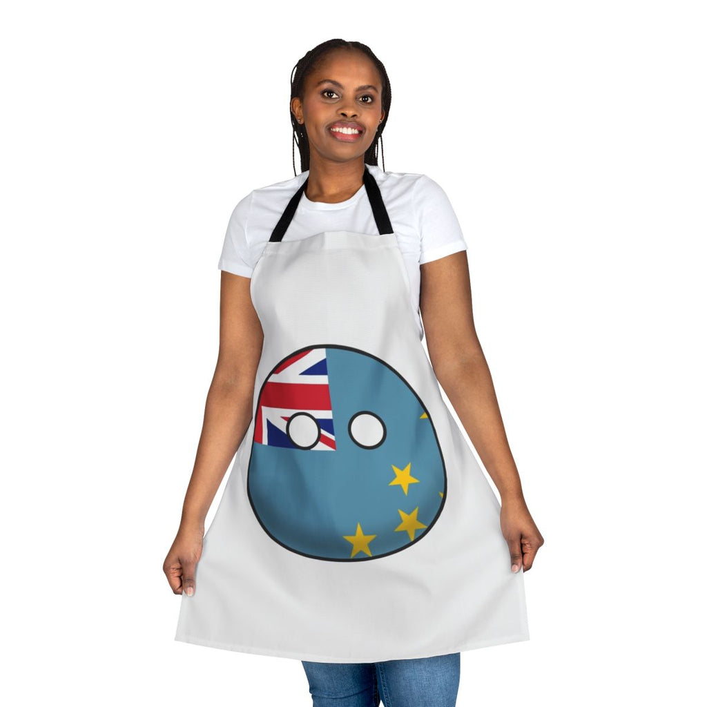 Tuvalu-inspired countryball graphic printed on a high-quality apron