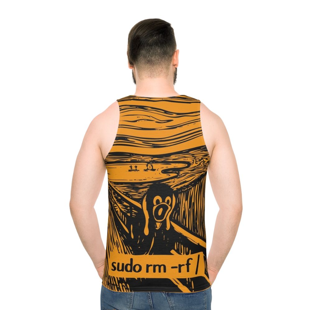Tux Penguin Scream Linux Graphic Unisex Tank Top