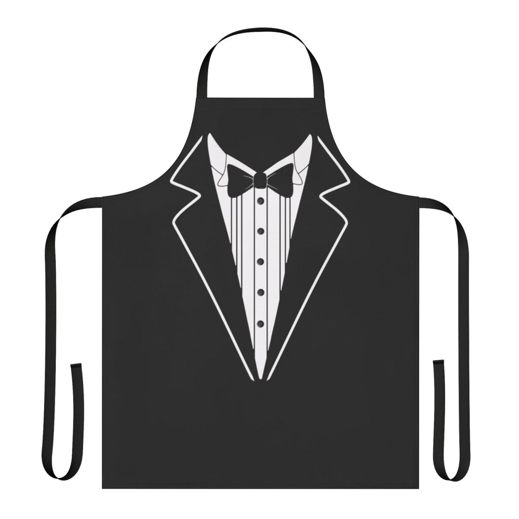 Tuxedo-Inspired Apron with Retro Comedy Style
