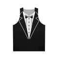 Tuxedo inspired unisex tank top
