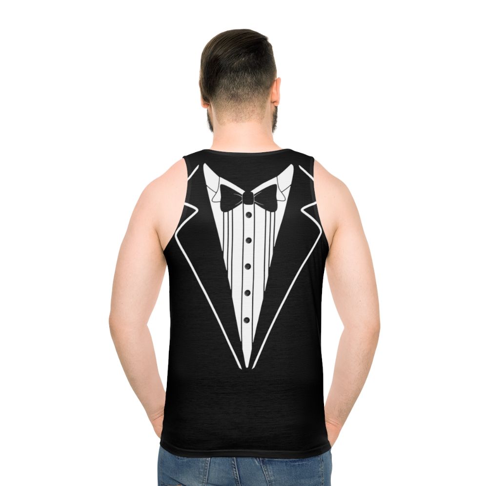 Tuxedo inspired unisex tank top